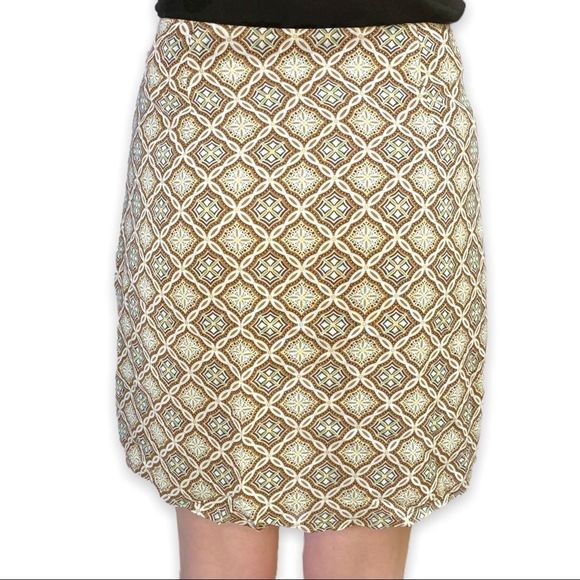 Vintage Ann Taylor 80s, 90s Knee Length Paisley Print Sheer Country Skirt Sz. 8 - Picture 3 of 9